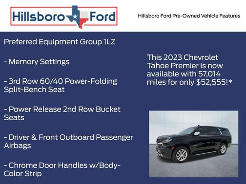 Black 2023 Chevrolet Tahoe Premier