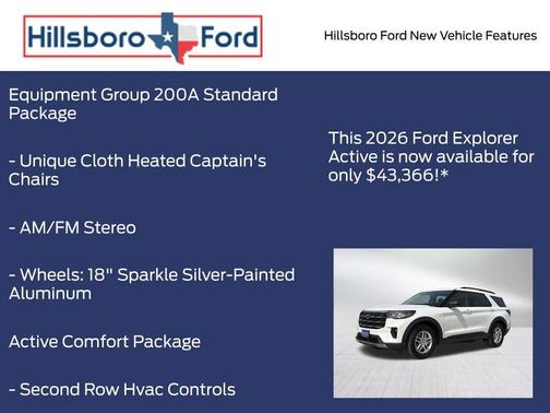 Star White 2026 Ford Explorer Active