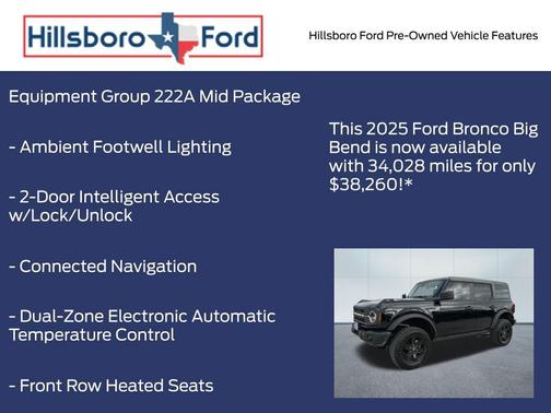 Shadow Black 2025 Ford Bronco Big Bend