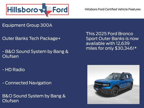 Velocity Blue Metallic 2025 Ford Bronco Sport Outer Banks