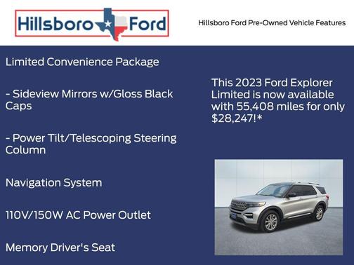Iconic Silver Metallic 2023 Ford Explorer Limited