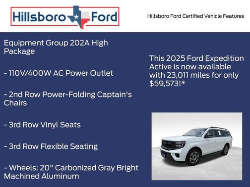 Oxford White 2025 Ford Expedition Active