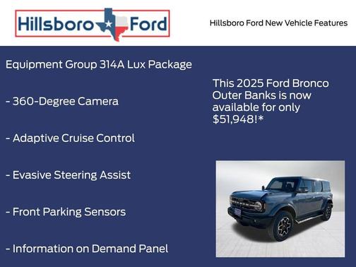 Azure Gray Metallic 2025 Ford Bronco Outer Banks
