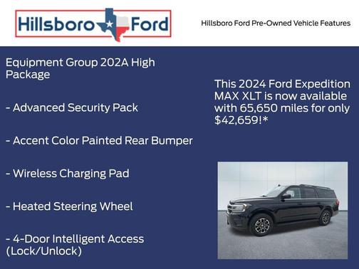 Agate Black Metallic 2024 Ford Expedition Max XLT