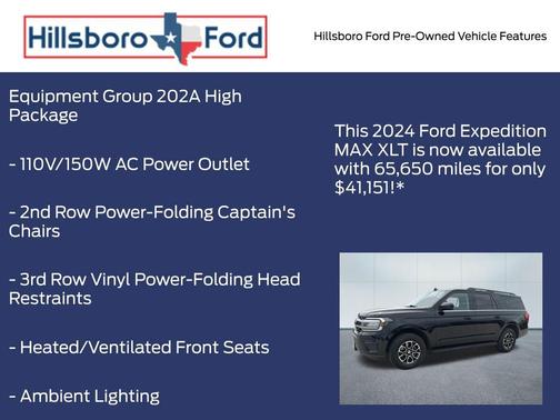 Agate Black Metallic 2024 Ford Expedition Max XLT