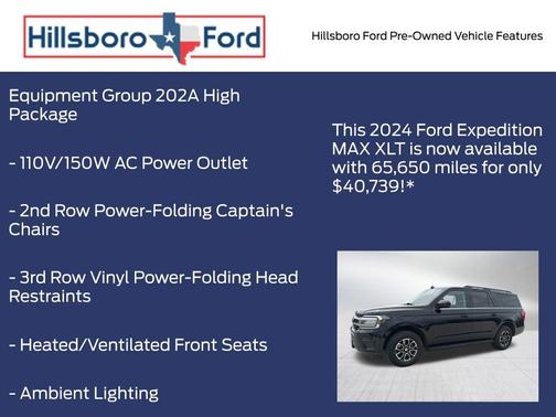 Agate Black Metallic 2024 Ford Expedition Max XLT