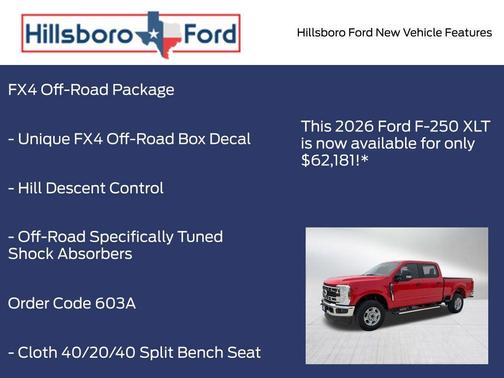 Race Red 2026 Ford F-250 XLT
