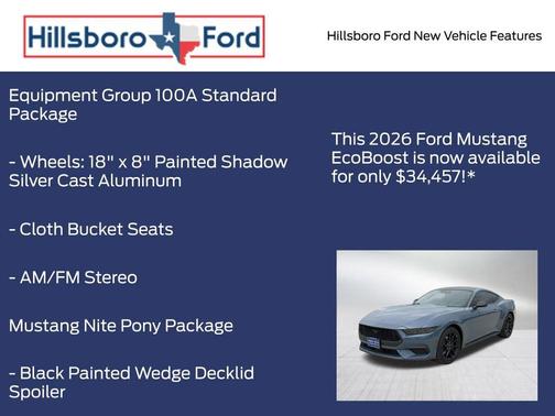 Vapor Blue Metallic 2026 Ford Mustang EcoBoost