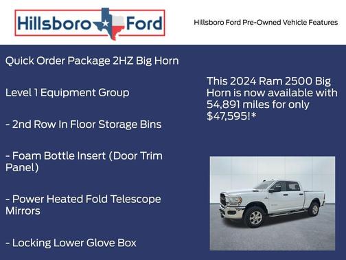 Bright White Clearcoat 2024 RAM 2500 Big Horn
