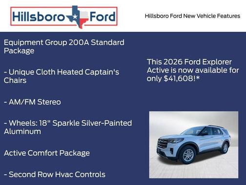 Space White Metallic 2026 Ford Explorer Active
