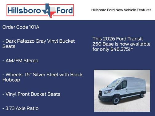 Oxford White 2026 Ford Transit-250 148 WB Medium Roof Cargo