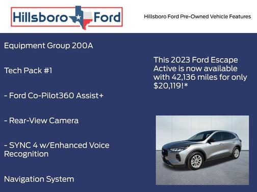 Iconic Silver Metallic 2023 Ford Escape Active