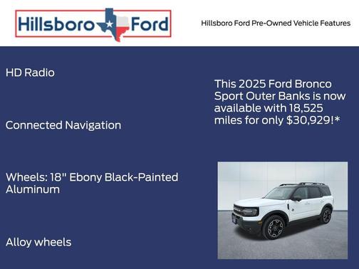 Oxford White 2025 Ford Bronco Sport Outer Banks