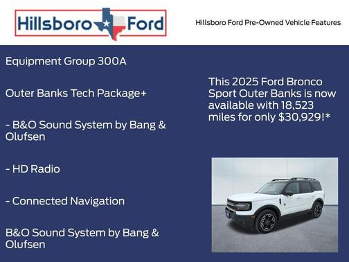 Oxford White 2025 Ford Bronco Sport Outer Banks