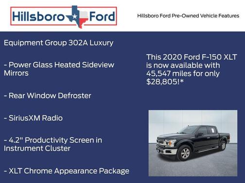 Agate Black Metallic 2020 Ford F-150 XLT