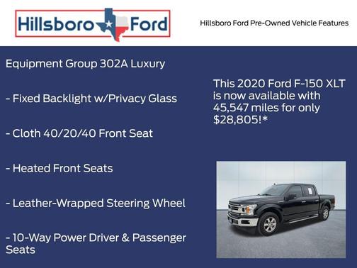 Agate Black Metallic 2020 Ford F-150 XLT