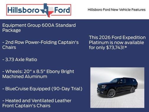 Agate Black Metallic 2026 Ford Expedition Platinum