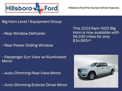 Bright White Clearcoat 2023 RAM 1500 Big Horn