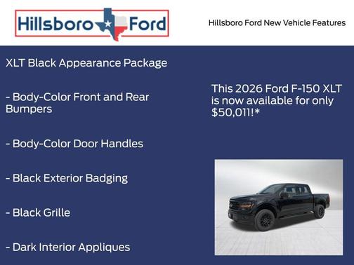 Agate Black Metallic 2026 Ford F-150 XLT