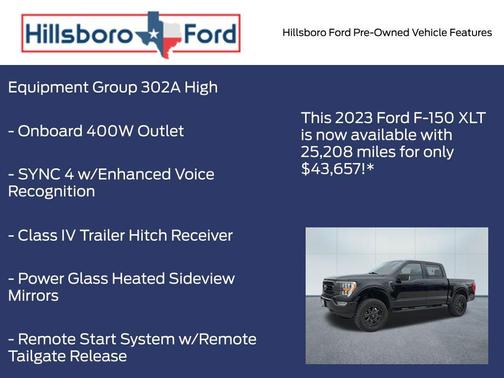 Agate Black Metallic 2023 Ford F-150 XLT