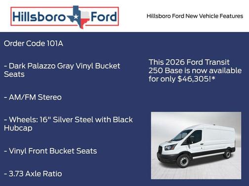 Oxford White 2026 Ford Transit-250 148 WB Medium Roof Cargo