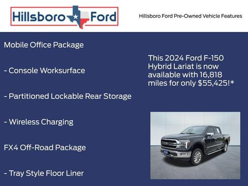 Agate Black Metallic 2024 Ford F-150 Lariat
