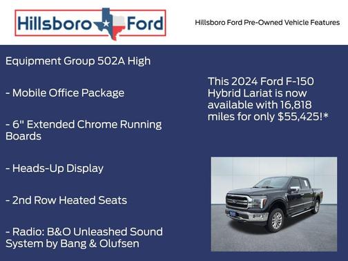 Agate Black Metallic 2024 Ford F-150 Lariat