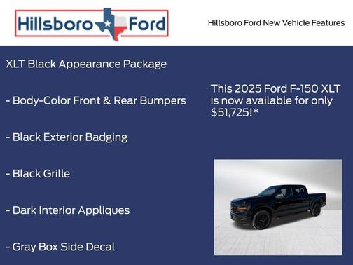 Black Metallic 2025 Ford F-150 XLT