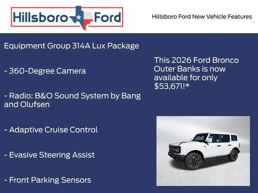 Oxford White 2026 Ford Bronco Outer Banks