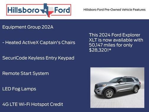 Iconic Silver Metallic 2024 Ford Explorer XLT