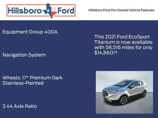 Moondust Silver Metallic 2021 Ford EcoSport Titanium