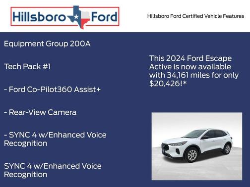 Oxford White 2024 Ford Escape Active