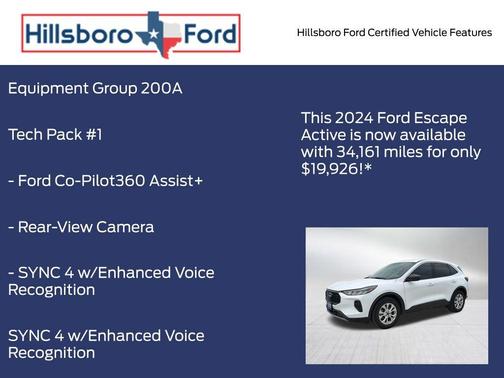Oxford White 2024 Ford Escape Active
