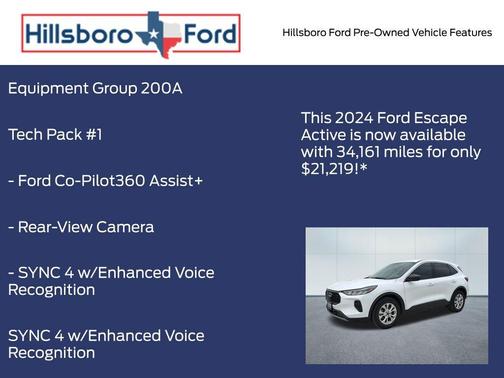 Oxford White 2024 Ford Escape Active