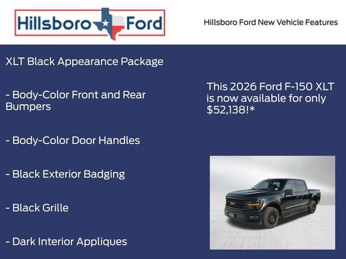 Agate Black Metallic 2026 Ford F-150 XLT
