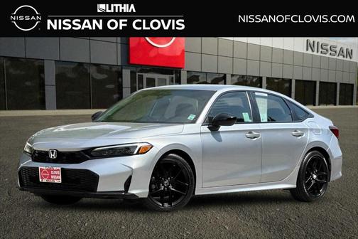 Solar Silver Metallic 2025 Honda Civic Sport