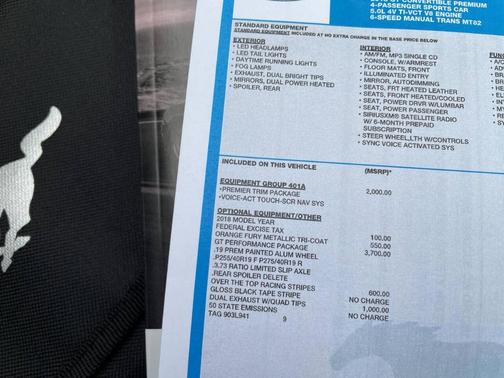 2018 Ford Mustang GT Premium