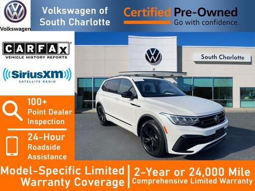 Opal White Pearl Effect 2024 Volkswagen Tiguan 2.0T SE R-Line Black