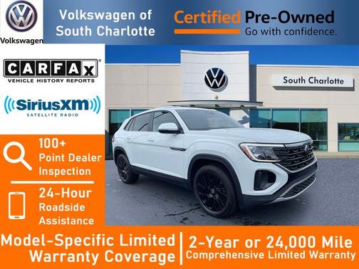 Pure White 2025 Volkswagen Atlas Cross Sport 2.0T SE w/ Technology