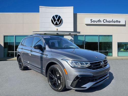Platinum Gray Metallic 2023 Volkswagen Tiguan 2.0T SE R-Line Black