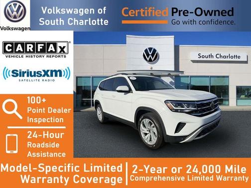 Pure White 2023 Volkswagen Atlas 3.6 SE w/ Technology