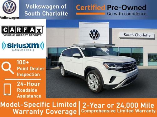 Pure White 2023 Volkswagen Atlas 3.6 SE w/ Technology