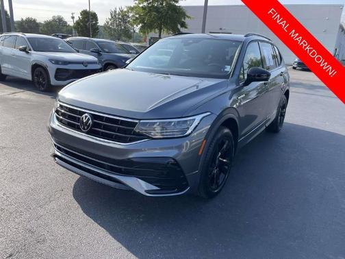 Platinum Gray Metallic 2023 Volkswagen Tiguan 2.0T SE R-Line Black