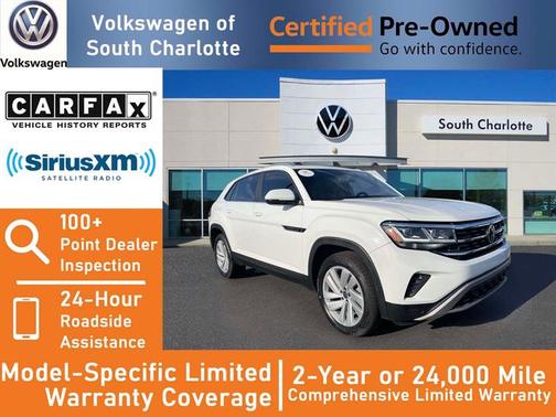 Pure White 2023 Volkswagen Atlas Cross Sport 3.6 V6 SE w/ Technology