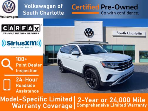 Pure White 2023 Volkswagen Atlas 3.6 SE w/ Technology