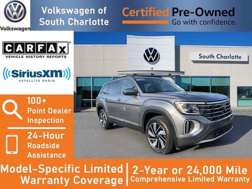 Platinum Gray Metallic 2024 Volkswagen Atlas 2.0T SE w/ Technology