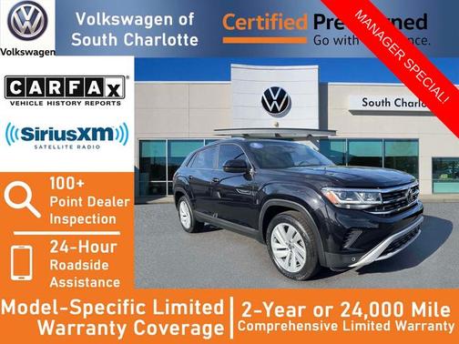 Deep Black Pearl Effect 2023 Volkswagen Atlas Cross Sport 3.6 V6 SE w/ Technology