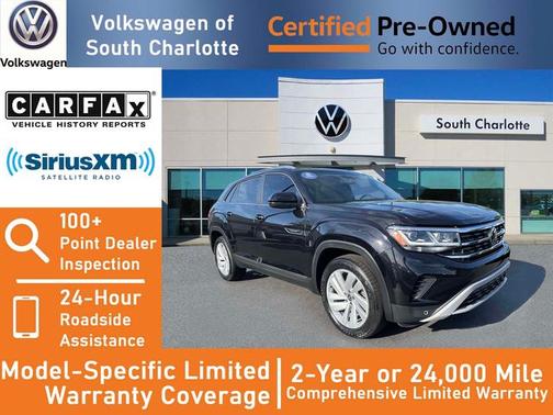 Deep Black Pearl Effect 2023 Volkswagen Atlas Cross Sport 3.6 V6 SE w/ Technology