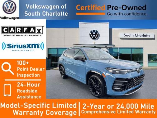 Monterey Blue Pearl 2025 Volkswagen Tiguan 2.0T SE R-Line Black