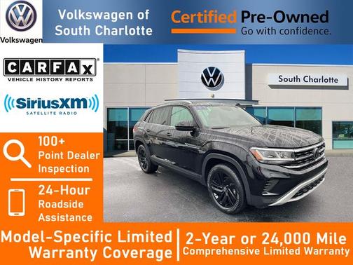 Deep Black Pearl Effect 2023 Volkswagen Atlas Cross Sport 2.0T SE w/ Technology